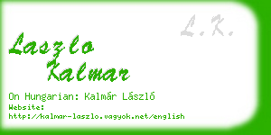 laszlo kalmar business card
