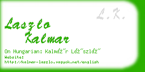 laszlo kalmar business card
